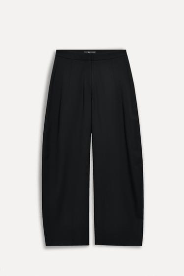 100% WOOL WIDE-LEG TROUSERS 50TH ANNIVERSARY - Black by Zara - Image 0