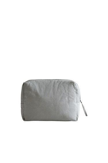CHILDREN'S STRIPED WASH BAG - Grey by Zara