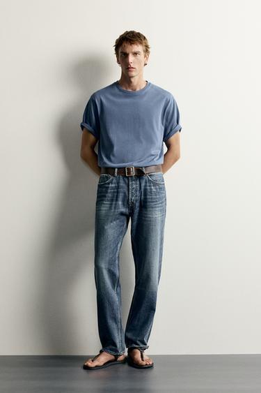 STRAIGHT-LEG JEANS - Blue by Zara