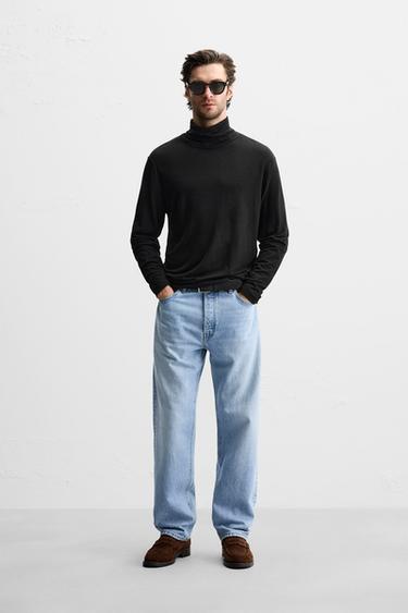 LYOCELL - WOOL T-SHIRT - Black by Zara - Image 0