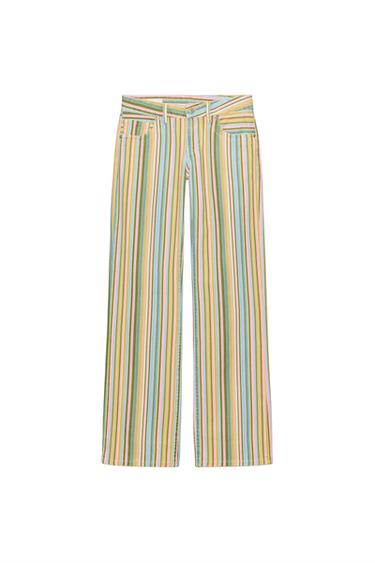TRF LOW-RISE STRIPED WIDE-LEG JEANS - Stripes by Zara