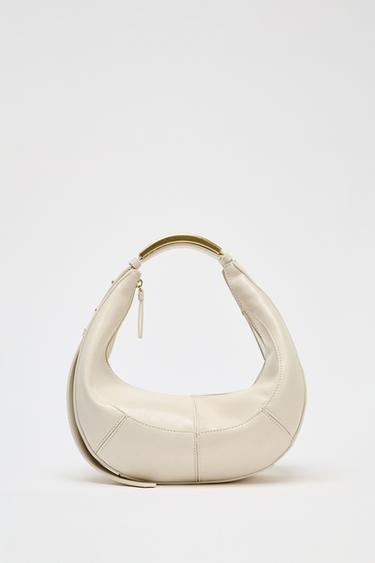 OVAL BAG WITH METAL STRAP - white by Zara