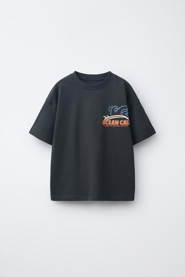 WAVE PRINT T-SHIRT - Anthracite grey by Zara