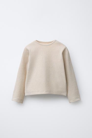 SHIMMER RIB T-SHIRT - Golden by Zara