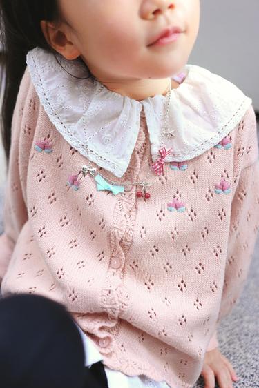 CHERRY AND BOW NECKLACE - Silver by Zara
