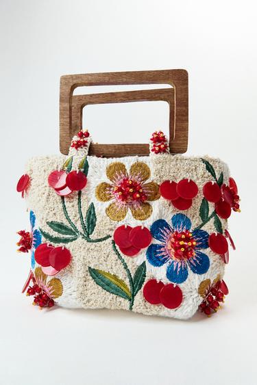 MINI EMBROIDERED HANDBAG - Multicoloured by Zara