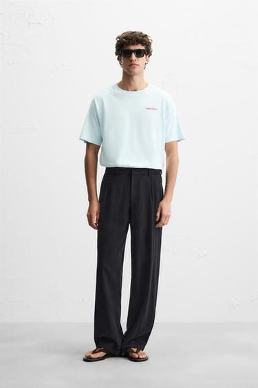 COMBINED PRINT T-SHIRT - Sky blue by Zara - Image 0