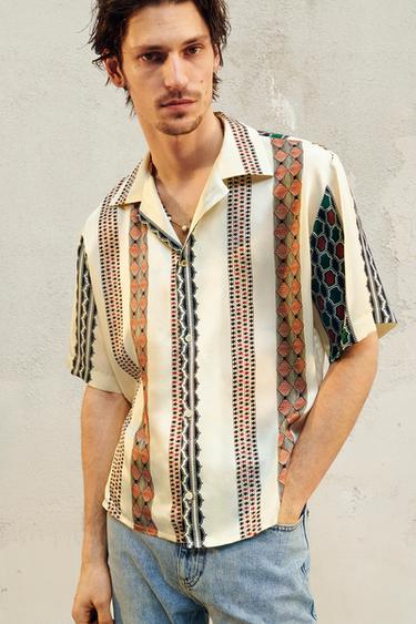 LIMITED EDITION SATIN SILK SHIRT - Printed by Zara