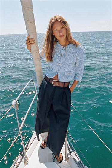 3/4 SLEEVE CARDIGAN - Sky blue by Zara