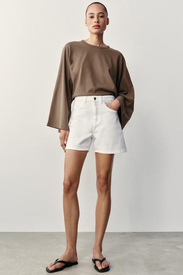 Z1975 MOM FIT SHORTS - White by Zara