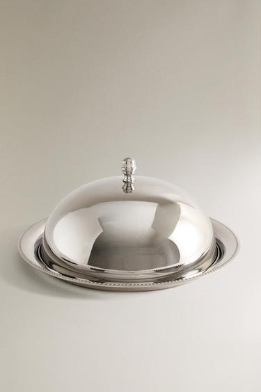 TRAY WITH STEEL DOME - Steel by Zara