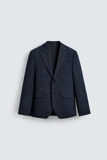 TEXTURED SUIT BLAZER - Blue / Indigo by Zara