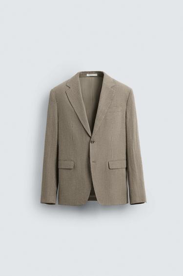HOUNDSTOOTH BLAZER - Brown by Zara - Image 0