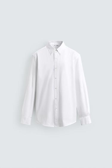REGULAR FIT COTTON SHIRT - White by Zara