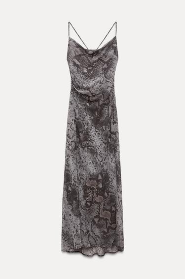 ANIMAL PRINT CAMISOLE DRESS - Grey by Zara - Image 0