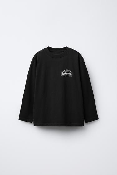 LOGO PRINT T-SHIRT - Black by Zara