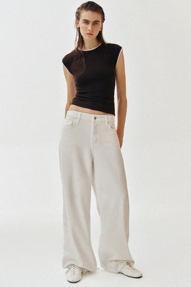 DOUBLE SHORT SLEEVE EFFECT T-SHIRT - Chocolate by Zara