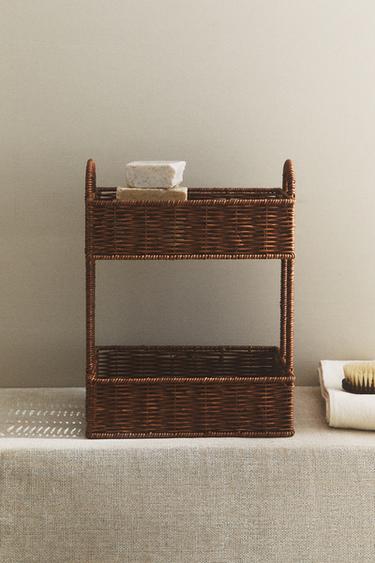 RECYCLED PLASTIC STORAGE UNIT - Brown by Zara