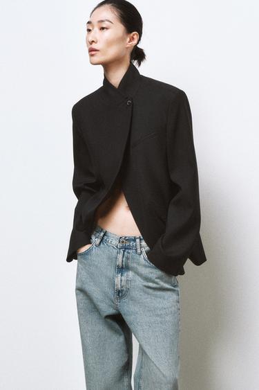 WOOL BLEND BLAZER ZW COLLECTION - Black by Zara
