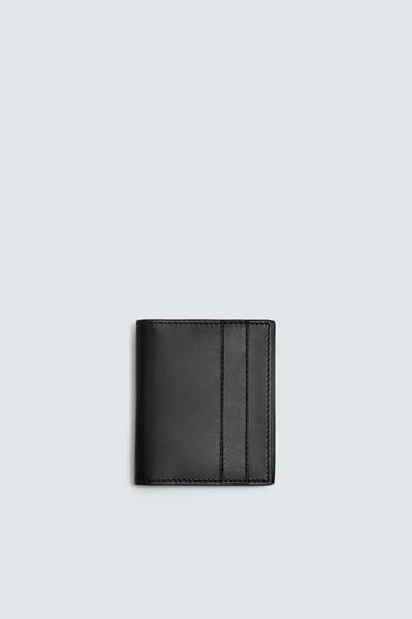 LEATHER CARD HOLDER - Black by Zara