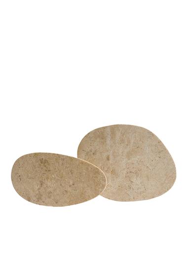 DECORATIVE MARBLE TRAY - Light brown by Zara