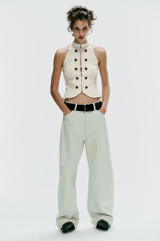 HALTER NECK WAISTCOAT - Ecru by Zara - Image 0