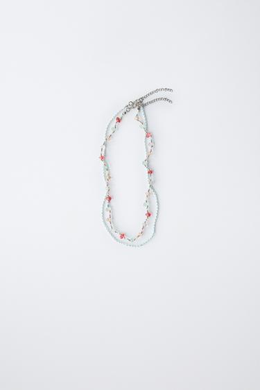 PACK OF TWO BEADED NECKLACES - Aquamarine by Zara - Image 0