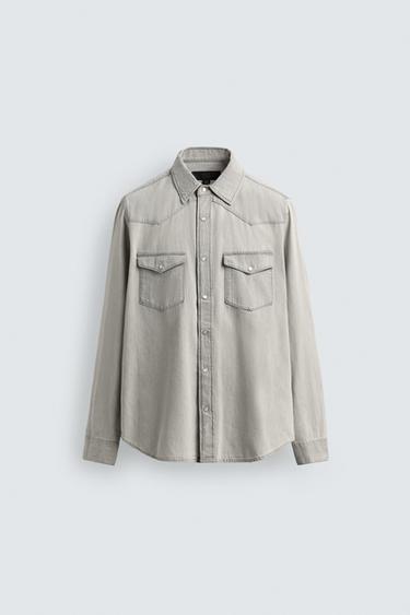 WESTERN DENIM SHIRT - Grey by Zara