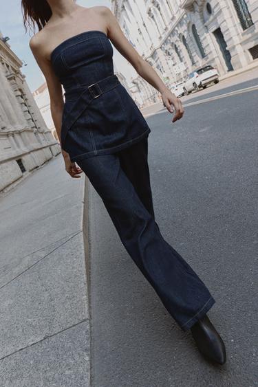 Z1975 HIGH-WAIST WIDE-LEG JEANS - Blue by Zara