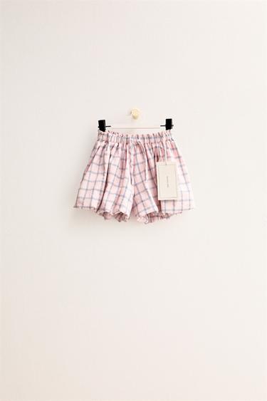 ZARA TIMELESS - CHECKED BALLOON BERMUDA SHORTS - Pink by Zara