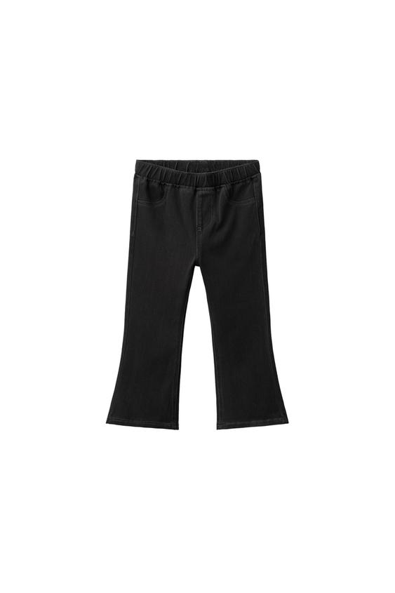 DENIM FLARE LEGGINGS - Black by Zara - Image 0