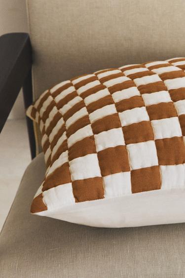 CHECK COTTON CUSHION COVER - 772 by Zara