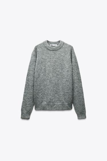 PLAIN KNIT SWEATER - Grey marl by Zara
