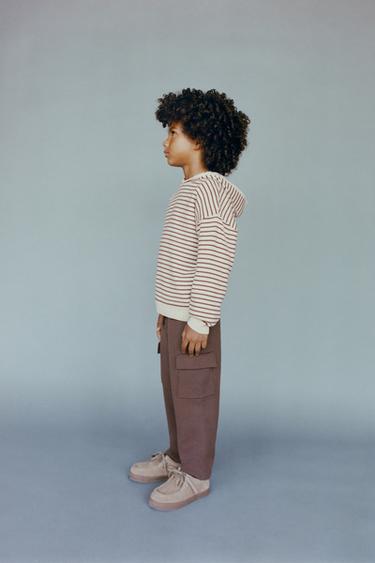 CARGO KNITTED JOGGING TROUSERS - Dark brown by Zara