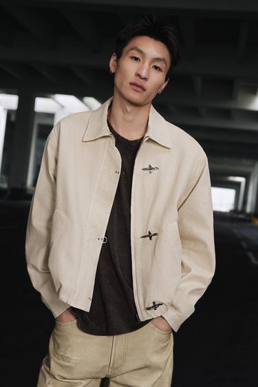 CROPPED FIT FIREMAN CLASP JACKET - Butter by Zara