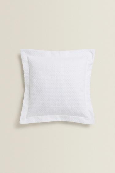 CUSHION COVER WITH POLKA DOT DESIGN - White by Zara