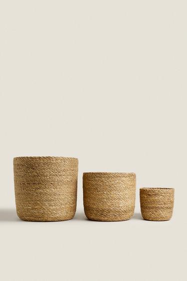 WOVEN BASKET - Light beige by Zara - Image 0