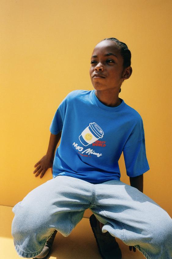 SMILEYWORLD ® T-SHIRT - Blue by Zara - Image 0