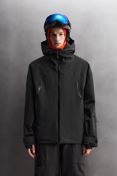 RECCO® WATERPROOF SKI PUFFER JACKET - Black by Zara