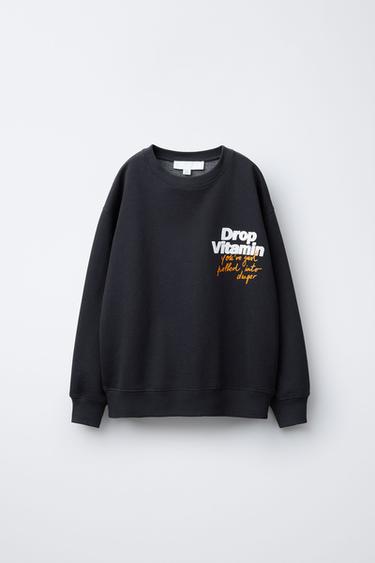 BANANA PRINT SWEATSHIRT - Dark anthracite by Zara