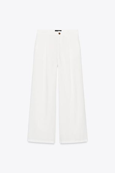 RAMIO DARTED TROUSERS - Oyster-white by Zara