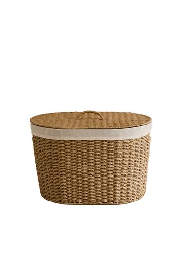 HAMPER CHEST WITH LID - Light beige by Zara
