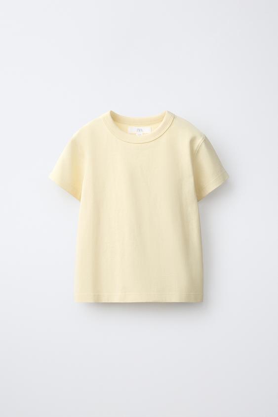 RUSTIC COTTON T-SHIRT - Yellow by Zara - Image 0