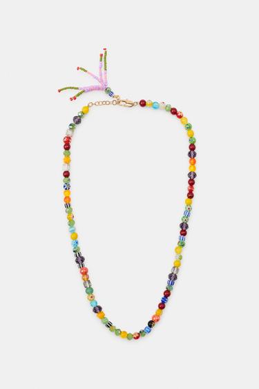 CONTRAST BEAD NECKLACE - Multicoloured by Zara
