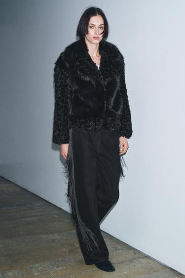 FRINGED TROUSERS ZW COLLECTION LIMITED EDITION - Black by Zara