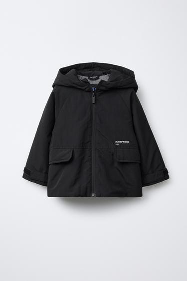 PADDED HOODED PARKA - Black by Zara - Image 0