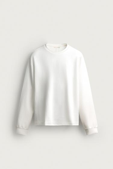 TEXTURED RELAXED FIT T-SHIRT - White by Zara