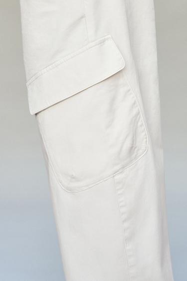 CARGO TROUSERS - Mid-ecru by Zara