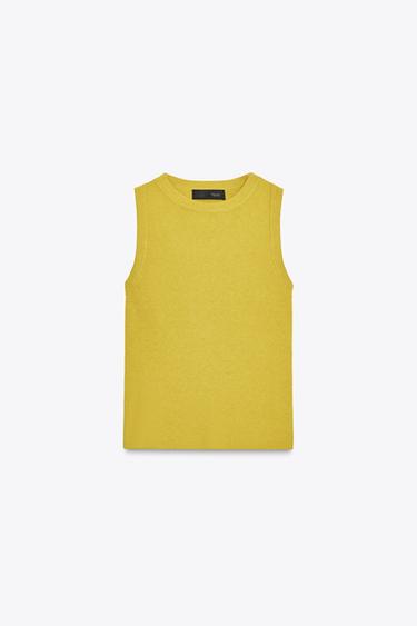 BASIC KNIT TOP - Light pistachio by Zara