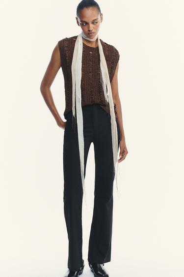 FLARE TROUSERS - Black by Zara